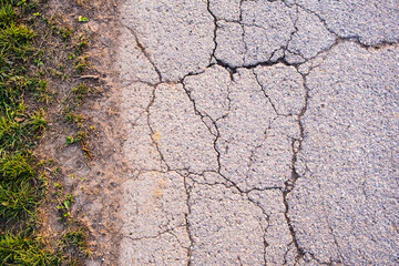 asphalt texture with cracks on rural road