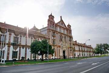 Baroque Palacio de la Merced in Cordoba Plaza de Colon. Palacio de la Merced was built in XVIII...