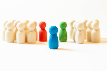 The concept of resolving disputes between employees with split groups of people.