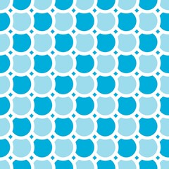 Simple pattern. Circle pattern. Seamless background. Fish scale pattern. Abstract geometric background in a marine theme. © Sudakarn