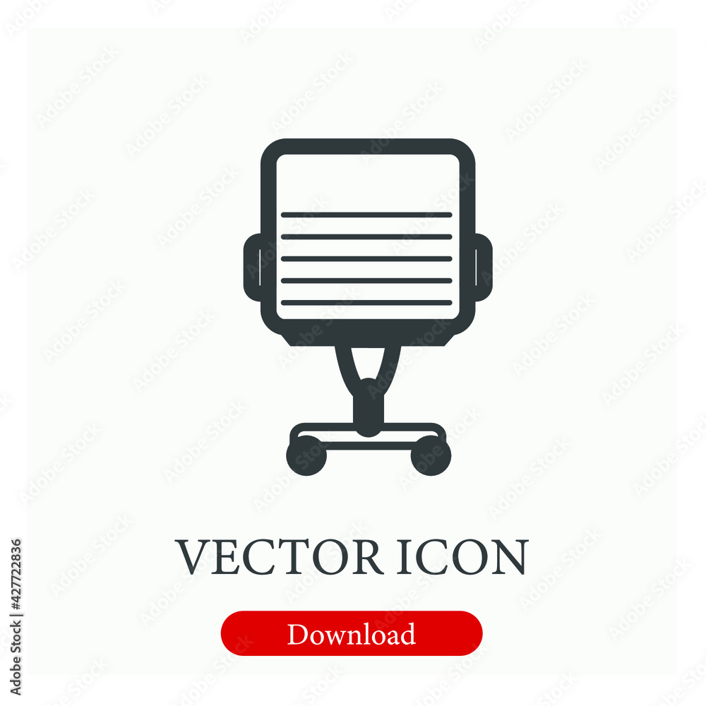 Poster screen vector icon. editable stroke. linear style sign for use on web design and mobile apps, logo. 