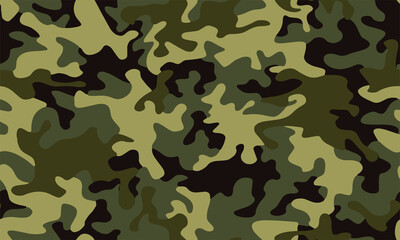 Fototapeta premium Full seamless camouflage texture skin pattern vector for military textile. Usable for Jacket Pants Shirt and Shorts. Army camo masking design for hunting fabric print and wallpaper. 