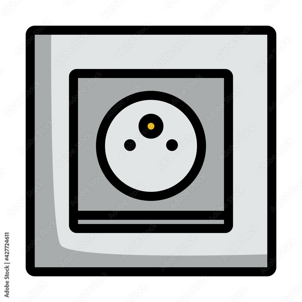 Sticker France Electrical Socket Icon