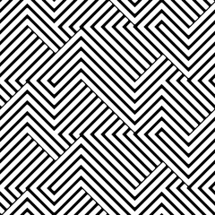 Full seamless modern geometric texture pattern for decor and textile. Black and white zigzag lines for textile fabric printing and wallpaper. Abstract multipurpose model design for fashion