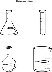 Chemical icon set isolated on white background. Chemical icon set trendy and modern Chemical symbol for logo, web, app, UI.