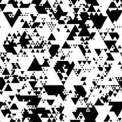 Full seamless abstract monochrome pattern vector for decoration. Texture design for textile fabric printing and wallpaper. Grunge model for fashion and home design.