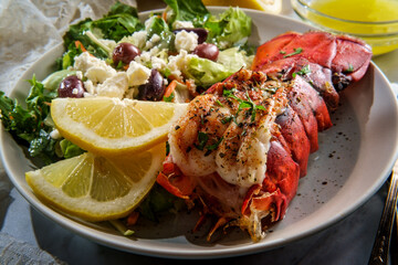 Lobster Tail Greek Salad