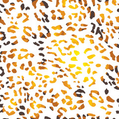 Full seamless leopard cheetah animal skin pattern. Ornamental Design for women textile fabric printing. Suitable for trendy fashion use.