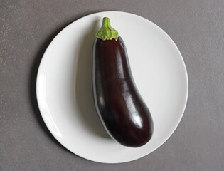 eggplant on white plate