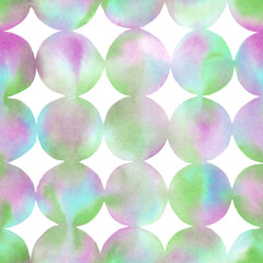 Watercolor background. Multicolor gradient spots. Handmade pattern for wallpaper, web page background, surface textures with polka dot elements.