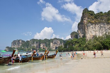 boats on the beach, Krabi, Thailand 