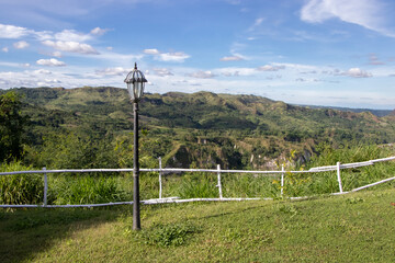 Old Lamp Post and White Fence in the Mountains - Pampanga, Luzon, Philippines