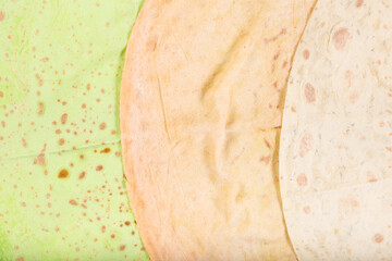 Colored lavash bread with different additives.