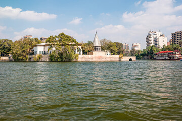 Obraz premium Cairo view from Nile river, Egypt