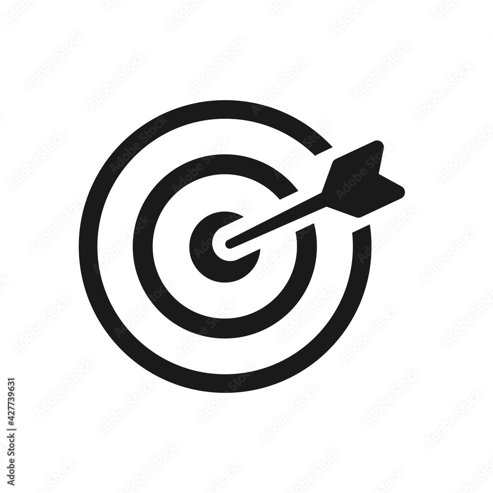 Poster target icon, vector. symbol for web site, computer and mobile vector.