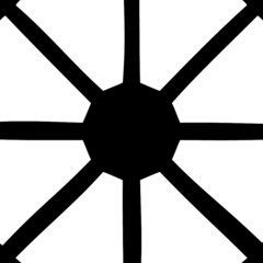 Obraz premium silhouette of a wheel