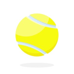 Yellow ball for big tennis.