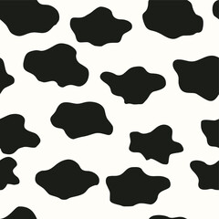 seamless pattern with black and white cats