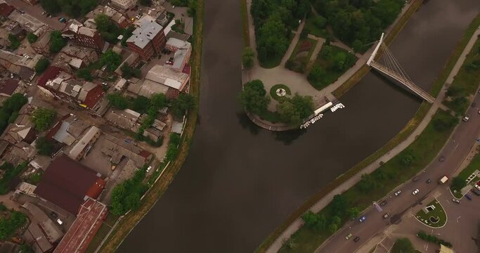 The bifurcation of the river in Kharkov
