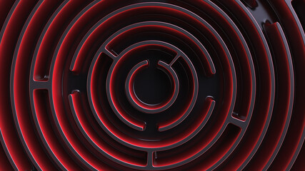 Decorative labyrinth. View from above. Full frame. No people.