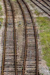 Obraz premium railway tracks in the countryside