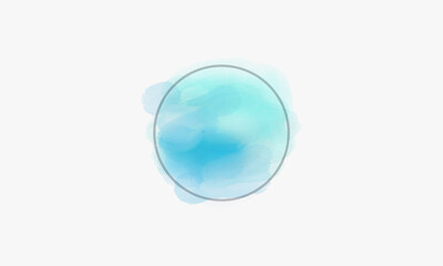 watercolor with circle vector illustration. design template.