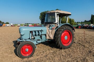 old fashioned tractor - vintage technology