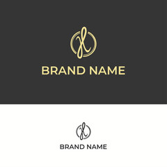 logo template combination shape and letter. ready for print and digital