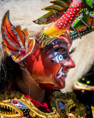 Fototapeta na wymiar Amazing and colorful carnivals of Oruro