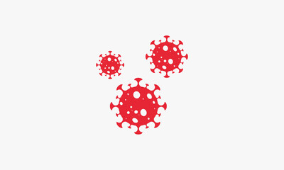 red color covid-19. creative icon design vector illustration.