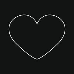 heart icon on black