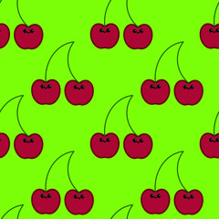 seamless pattern with cherries