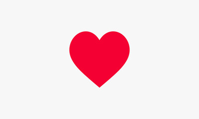 red heart icon. vector illustration. isolated on white background.