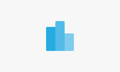 graph blue icon. vector illustration.