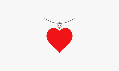 necklace hearts design vector illustration.