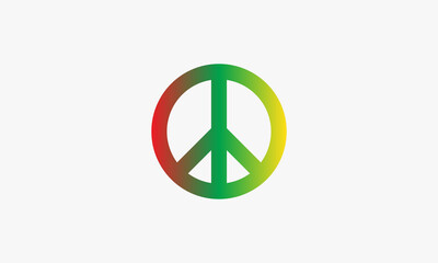 colorful peace symbol. vector illustration.