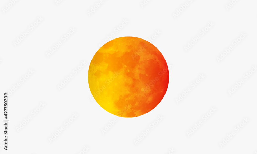 Wall mural sun eclipse solar. vector illustration. isolated on white background.