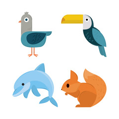 cute animals geometric