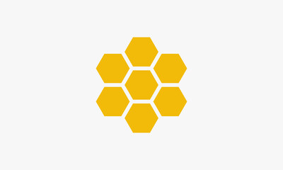 gold color beehive honeycomb logo design vector.