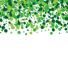 Vector illustration with green confetti celebration background