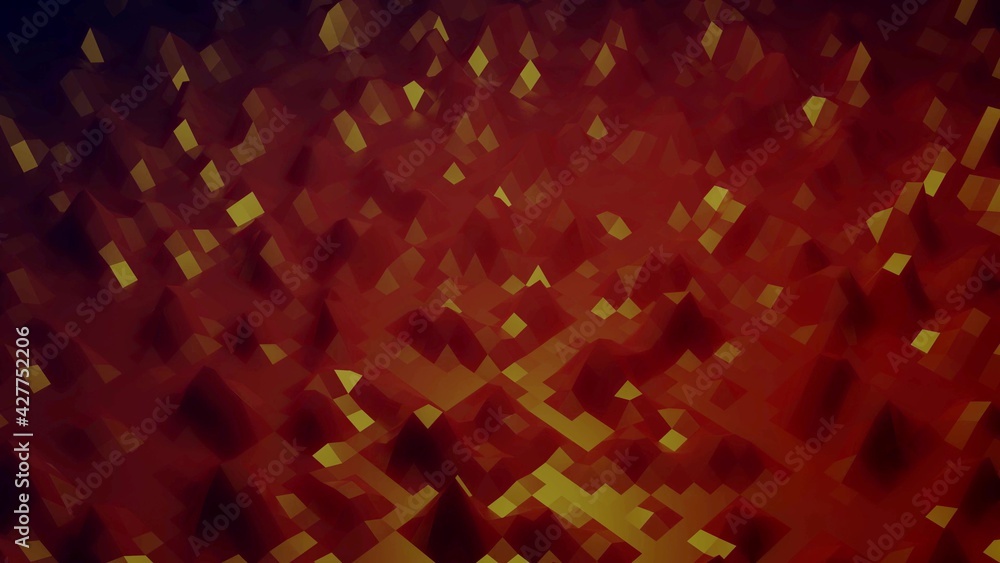 Poster 3d render. stylish creative abstract low poly background. abstract waves on glossy surface. simple m