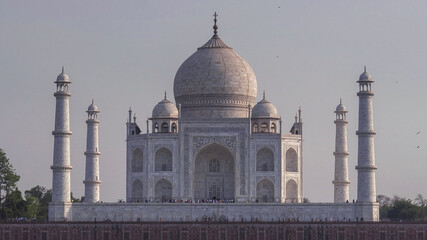 afternoon close up of the taj mahal from mehtab bagh in agra