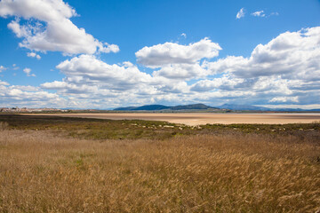 Panoramic view of the lagoon “Fuente De Piedra”. Picture taken 20.03.2021.