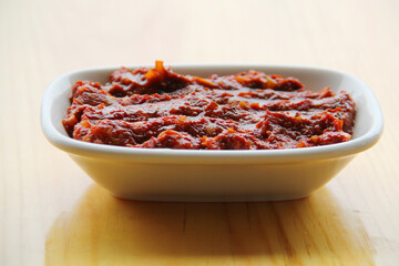 spicy paste on the table
