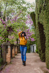 girl walks feeling happy nature moments