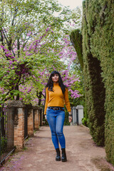 girl walks feeling happy nature moments