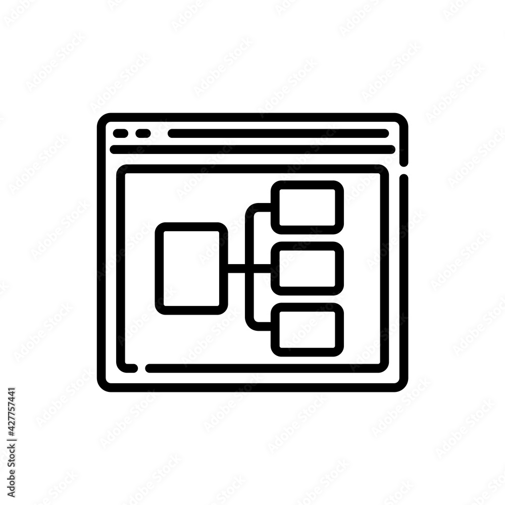 Poster hierarchy topology icon symbol illustration design. network and communication icon. vector illustrat