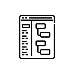 Hierarchy Topology icon Symbol Illustration Design. Network And Communication Icon. Vector Illustration Of Technology. Symbols For Web, Technology Icons And App Template