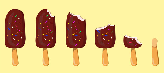 Ice cream collection. Flat style vector illustration design