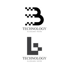 B Letter logo template vector illustration